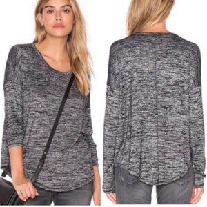 Rag & Bone Hudson Crewneck Charcoal Grey Long Sleeve Top Women’s Size XXS